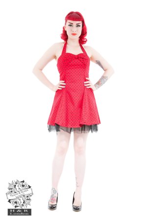 Red Black Polka Dot Dress